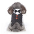 Dog Wedding Shirt Formal Tuxedo with Black Tie