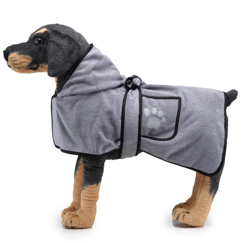 Dog Bathrobe Towel Pet Drying Robes