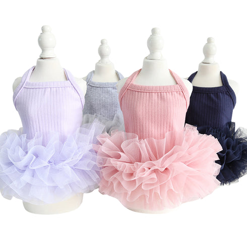 Dog Tutu Clothes Dresses Pet Sweet Outdoor Birthday Party Festival Outfit