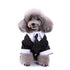 Dog Wedding Shirt Formal Tuxedo with Black Tie