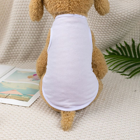 Dogs Puppy Breathable Blank Solid Vest T-Shirts Clothes