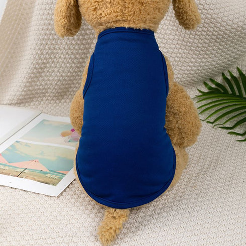 Dogs Puppy Breathable Blank Solid Vest T-Shirts Clothes