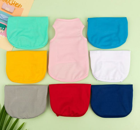 Dogs Puppy Breathable Blank Solid Vest T-Shirts Clothes