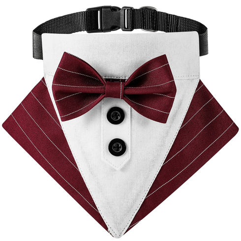 Adjustable Formal Collar Dog Wedding Bandana