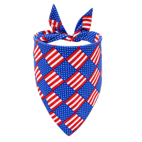 Memorial Day American Flag Dog Triangle Bibs