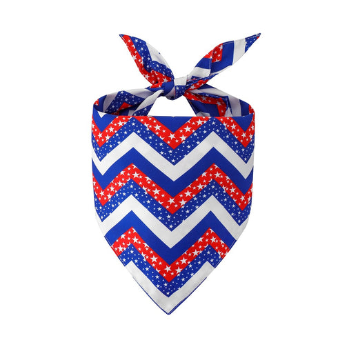 Memorial Day American Flag Dog Triangle Bibs