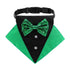 St. Patrick's Day Dog Bandana Collar with Bow Tie
