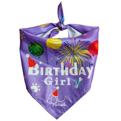 Dog Birthday Hat Cute Party Bandana Scarf