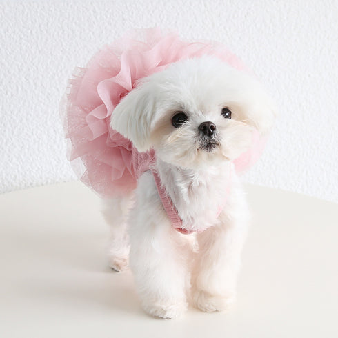Dog Tutu Clothes Dresses Pet Sweet Outdoor Birthday Party Festival Outfit