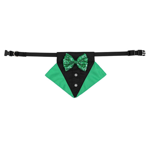 St. Patrick's Day Dog Bandana Collar with Bow Tie