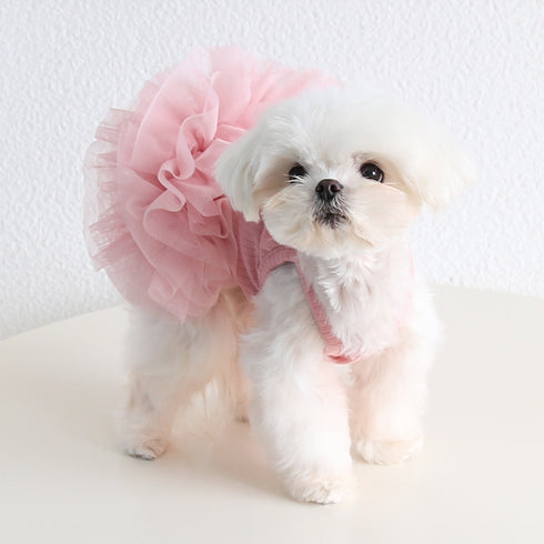 Dog Tutu Clothes Dresses Pet Sweet Outdoor Birthday Party Festival Outfit