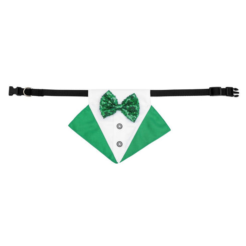 St. Patrick's Day Dog Bandana Collar with Bow Tie