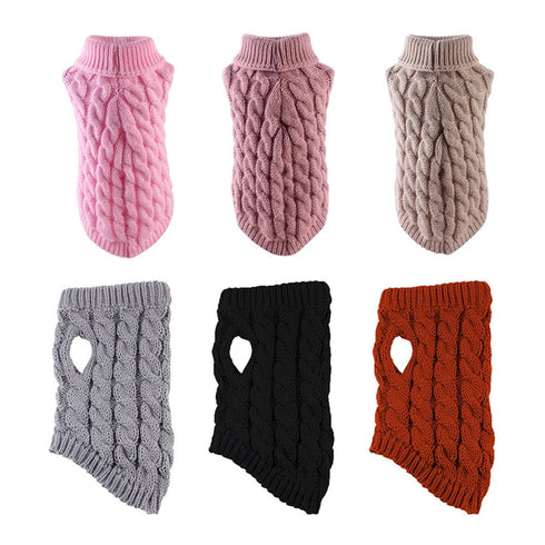 Pet Dog Knitting Sweater Winter Warmer Thickening Knitwear Crochet Clothes for Dog Cat