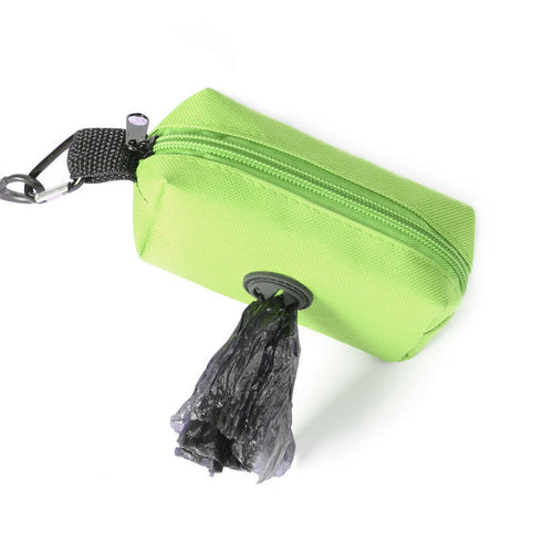 Pet Waste Bag Dispenser Zippered Pouch Portable Dog Poop Bag Holder