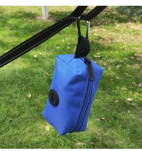 Pet Waste Bag Dispenser Zippered Pouch Portable Dog Poop Bag Holder