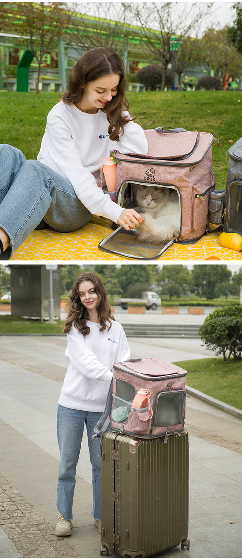 Cat Ventilated Design Pet Travel Carrier Backpack