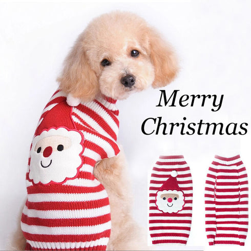 Dog Sweater Christmas Cat Winter Warm Clothes