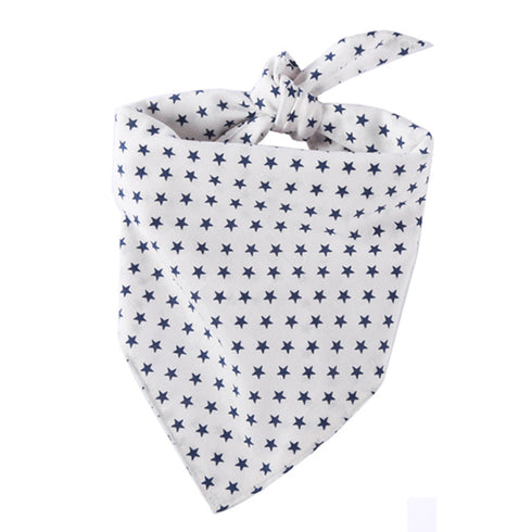 Dog Scarf Blue White Star Dog Bandanas