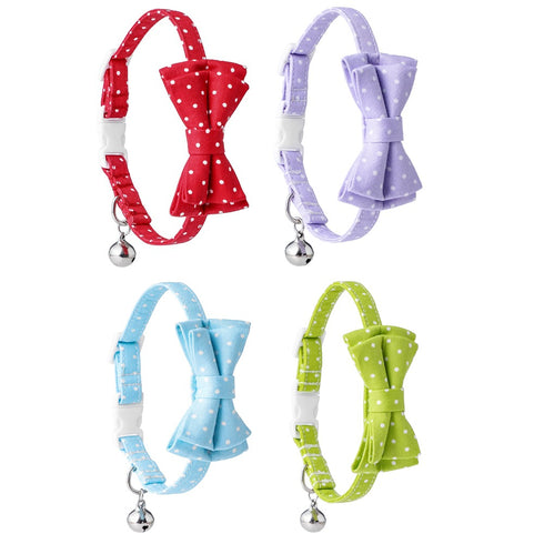 Soft &Comfy Bowtie Dot Cat Collar
