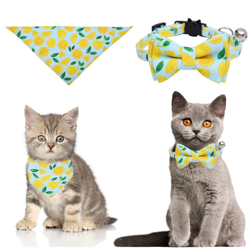 Kitty Summer Pineapple and Lemon Collar