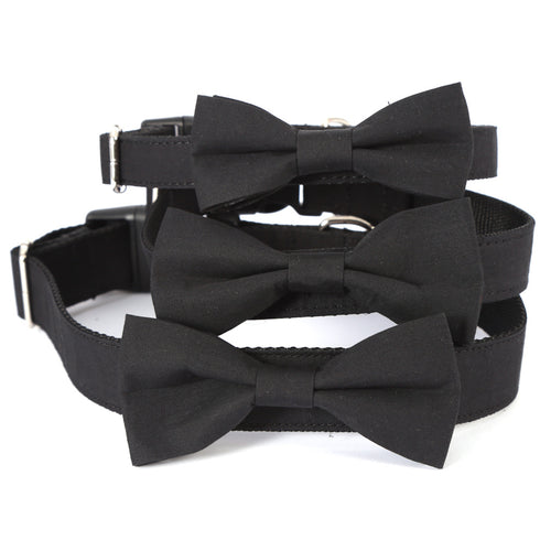 Formal Black Pet Bowtie Collar