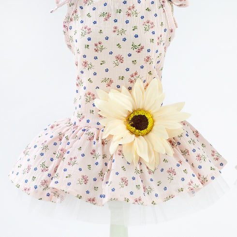 Dog Birthday Princess Flower Gauze Lace Skirt