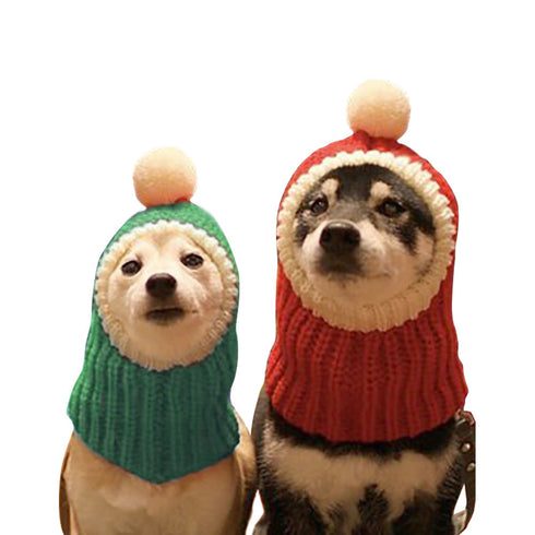 Dog Christmas Winter Warm Hat Scarf