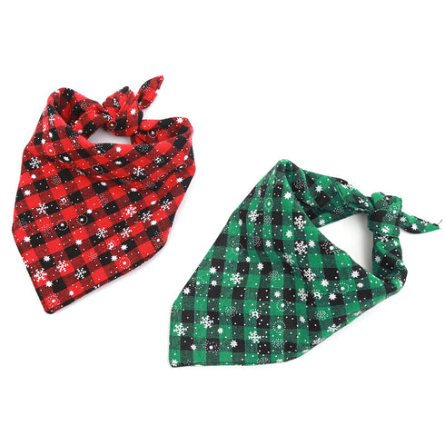 Christmas Classic Dog Plaid Bandana