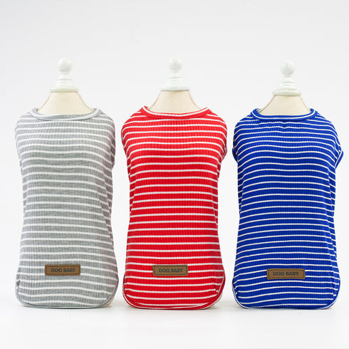 Dog Striped Breathable Soft Shirt