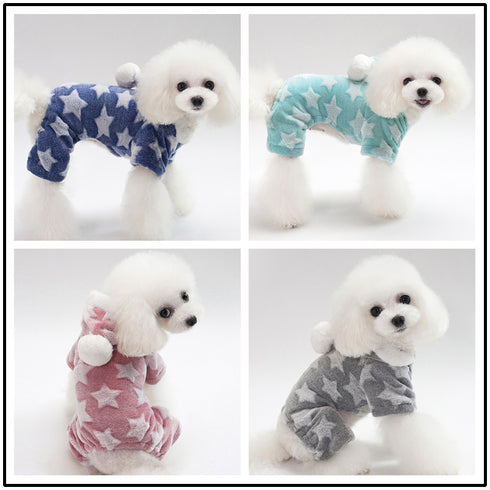 Pet Jumpsuit Dogs Star Flannel Pajamas