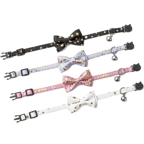 Cat Dot Collar Cute Bow Tie and Bell for Kitty