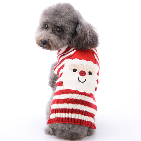 Dog Sweater Christmas Cat Winter Warm Clothes