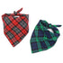 Washable Dog Bandanas Square Plaid Printing