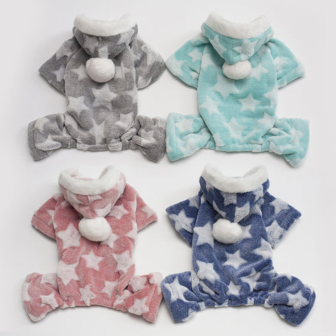 Pet Jumpsuit Dogs Star Flannel Pajamas