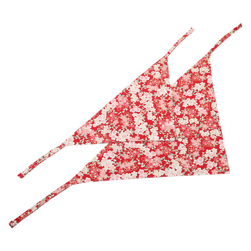 Dog Bandana Flower Print Triangle Scarf