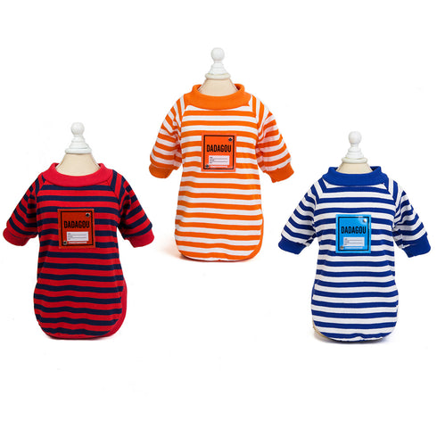 Dog Clothes Striped T-Shirt for Small Dogs