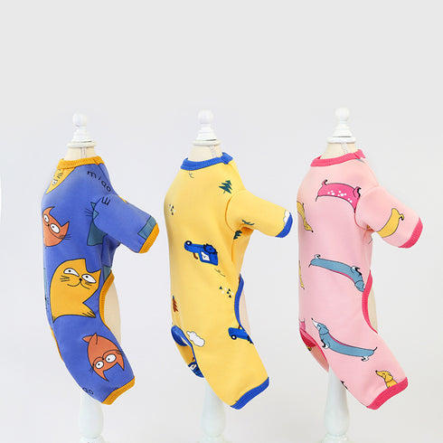 Winter Soft Material Stretchable Dog Pajamas