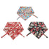 Dog Bandana Flower Print Triangle Scarf