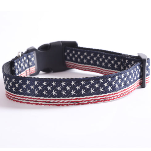 American Flag Dog Collar with Bell