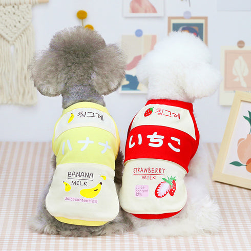 Summer T Shirt Dog Clothes Fruits Costume