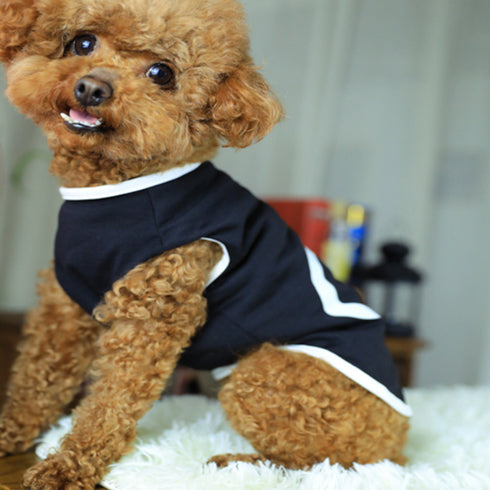 Pullover Black White Vests for Small Dogs