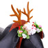 Reindeer Headband Costume with Flowers