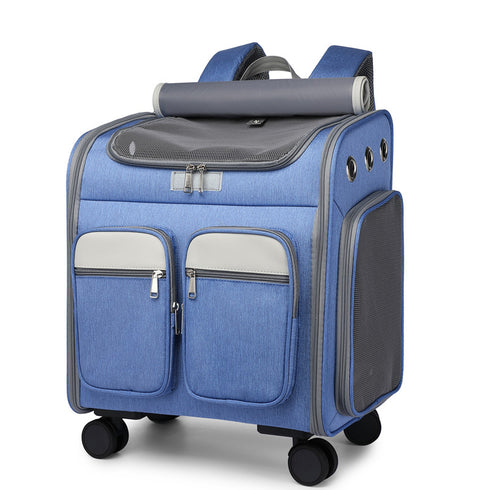 Pet Carrier Backpack with Wheels