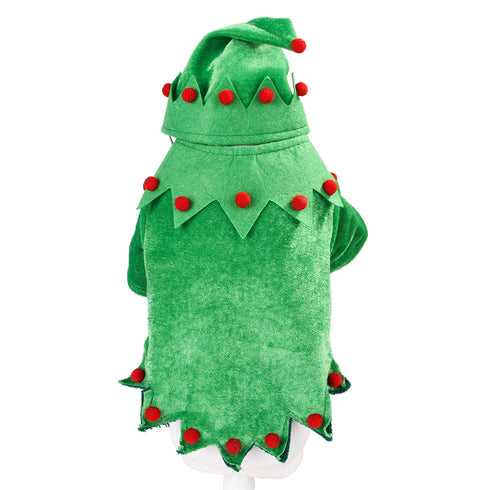 Dog Green Elf Costume with Hat