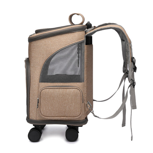 Cat Carrier Travel Rolling Backpack