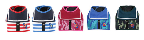 HOOK & LOOP Navy Dog Harnesses and Leash