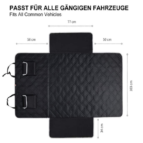 Dog Car Seat Cover for Back Seat with Side Flaps