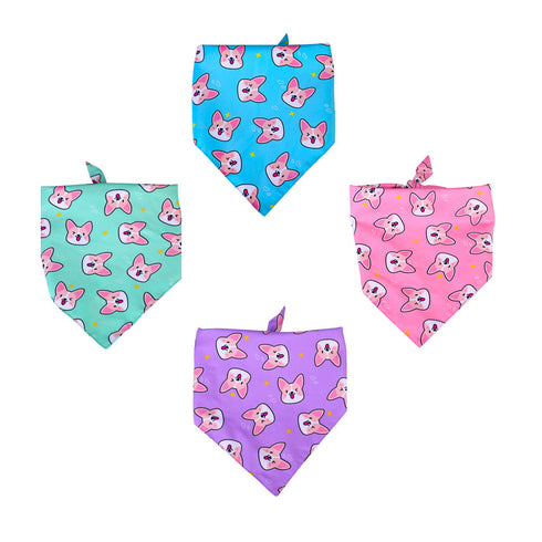 Cute Fox Pattern Dog Puppy Bandana