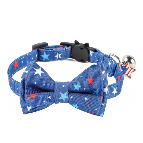 Cat Collars Bow Tie 4th of July Independence Day