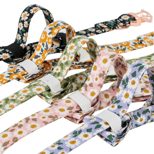 Floral Pattern Adjustable Dog Collar